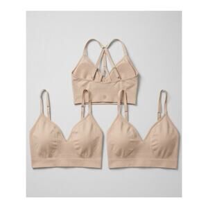 Athleta Seamless Light Support Bralette Nude Athleisure Yoga Activewear (3)